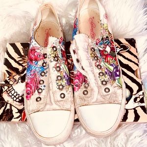 Ed Hardy mermaid sneakers